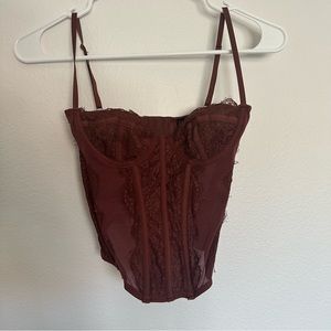 Urban Outfitters out from under modern love lace corset, size small
